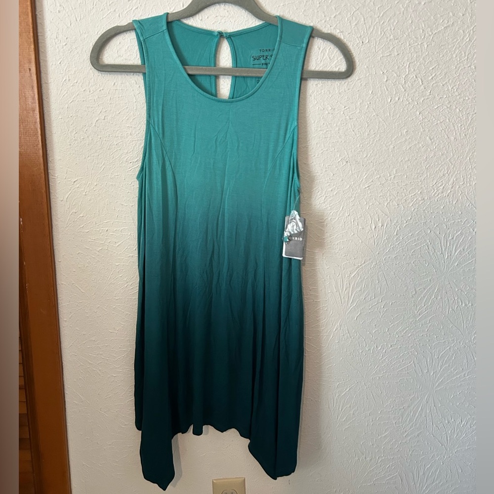 NWT Torrid Teal Ombre Tunic Tank Top